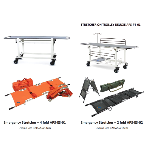 Stretcher on Trolley Deluxe – Durable & Functional Medical Trolley